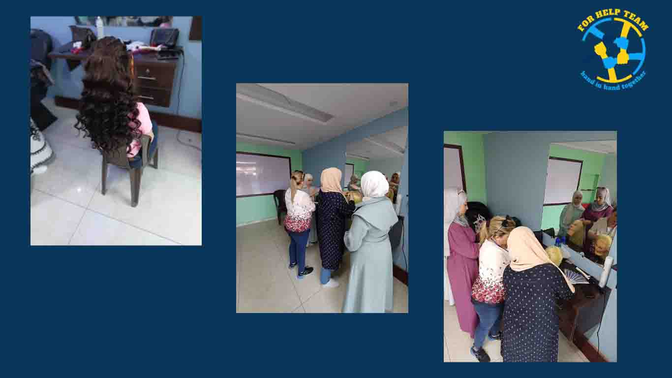 من أجواء كورس الحلاقة النسائية